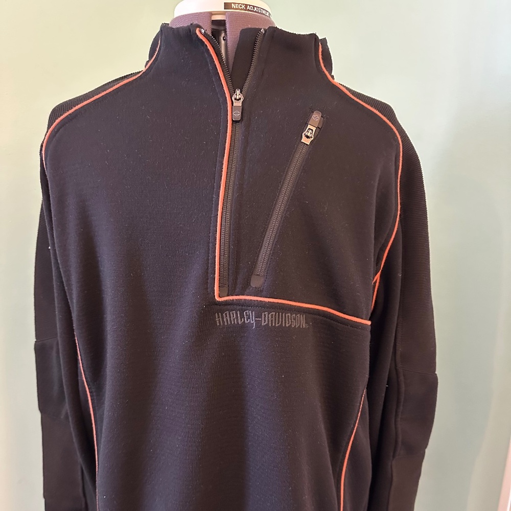 Harley Davidson Performance 1/4 zip, embroidered logo, size M